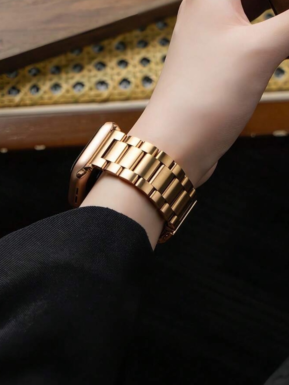 New Apple Watch adjustable Gold Stainless Steel  Watch Bracelet Band